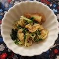 ☆hikonyan☆'s cooksnap of when they made カイワレと油揚げのレンジでポン♪.