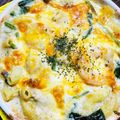 kinniko's cooksnap of when they made ほうれん草とシーフードのグラタン☆.