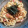 コハダちゃん's cooksnap of when they made 店開けるくらい美味い！簡単！納豆パスタ.