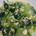 ティ子's cooksnap of when they made あっさり美味♡小松菜と卵のほんだし炒め.