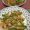 猫のミイヤ's cooksnap of when they made 豚こまとピーマンもやしの甘辛炒め♪.