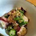 nikiGFK2O0's cooksnap of when they made タコとオクラのさっぱり梅和え.