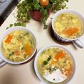 kpえもん♪'s cooksnap of when they made ふわふわ卵の豆苗スープ.