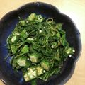 akasio10's cooksnap of when they made モロヘイヤとオクラの簡単ネバネバ.