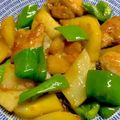 ちちはる♪'s cooksnap of when they made 鶏もも肉とじゃがいもピーマン炒め.:*☆.