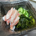mozutoufu's cooksnap of when they made カニときゅうりの酢の物.
