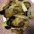 R2016's cooksnap of when they made ナスと豚バラの長ネギたっぷり搾菜炒め！.