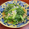 はらぺこウサギのママ's cooksnap of when they made 簡単♪小松菜•油揚げ•じゃこの煮びたし♡.