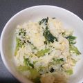 あすはるユカママ's cooksnap of when they made 釜揚げしらすと小松菜チャーハン.