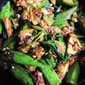 クックC8J89U☆'s cooksnap of when they made 冷凍むきあさりとオクラの炒め物.