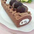 ＊naｰno＊'s cooksnap of when they made 栗のモンブランロールケーキ.