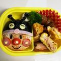 颯真叶真's cooksnap of when they made ＊キャラ弁＊　バイキン頭巾なアンパンマン.