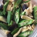 クック78R779☆'s cooksnap of when they made レンチン茄子とオクラと油揚げの出汁煮.