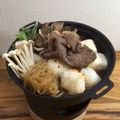 horseland's cooksnap of when they made すき焼き風鍋で、きりたんぽ〜♫.