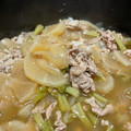 toshio39's cooksnap of when they made 大根と玉ねぎの豚コマ煮.
