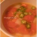 YA78's cooksnap of when they made トマトとオクラの夏スープ.