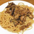 vabochan's cooksnap of when they made なすと挽き肉のバタポンチーズパスタ.