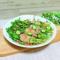 KBBキッチン☆'s cooksnap of when they made 花が咲いたガーデンみたいな豆苗の肉巻き.