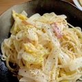 pika3's cooksnap of when they made 白菜たっぷりクリームスパゲティー♡.