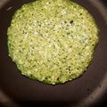 hihi☆405's cooksnap of when they made オートミール小松菜パンケーキ（ワッフル）.