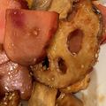くまごり's cooksnap of when they made コスパも味も最高！薩摩芋と蓮根の甘辛炒め.