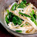 ルぴあ's cooksnap of when they made ほうれん草・もやしの酢の物♪レンジで簡単.