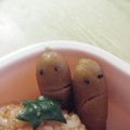 3姉妹ちゃんママ's cooksnap of when they made お弁当に　おばけちゃんウインナー.