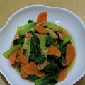 ラリー＆サラ's cooksnap of when they made レンジde小松菜の煮びたし.