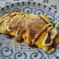 おかあちゃん。's cooksnap of when they made 朝食にも♪簡単♪オムレツをお好み焼き味で.