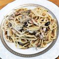 りんともちーママ☆'s cooksnap of when they made 簡単☆ベーコンとキノコのクリームパスタ.