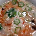 yumelon88's cooksnap of when they made オートミールのキムチ雑炊.