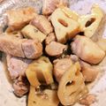 ☆みゃお☆'s cooksnap of when they made とんかつ肉とレンコンの甘辛炒め.