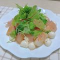 HaL9's cooksnap of when they made 桃モッツァレラ生ハムサラダ.