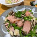 ゆーか1107's cooksnap of when they made ヘルシー！舞茸アスパラの醬油バター炒め.