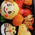 バズたろう's cooksnap of when they made ドラえもん＆ドラミちゃんキャラ弁.