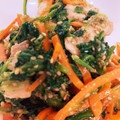 スイカが好物's cooksnap of when they made ごまたっぷり☆ほうれん草と豚肉の炒め和え.