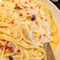 Daro's cooksnap of when they made ワンポット☆すじこのクリームパスタ.