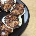 Sac’HiNa's cooksnap of when they made 大葉風味♪エビのレンコンはさみ焼き.