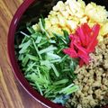 ともこキッチン's cooksnap of when they made サッと作れる水菜の三色丼.