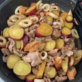 0619azul's cooksnap of when they made 簡単☆秋のさつま芋&豚肉&竹輪甘辛炒め.