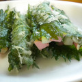 でかおちば's cooksnap of when they made 長芋と魚肉ソーセージの大葉包み揚げ.
