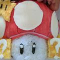 まなpin's cooksnap of when they made マリオのきのこおにぎり弁当！.