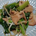 ちーちゃん★ママ's cooksnap of when they made つるむらさきと豚肉のオイスターソース炒め.