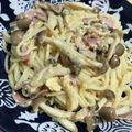 ☆sinnkuro★'s cooksnap of when they made ベーコンエッグの♡和風MISOパスタ♡.