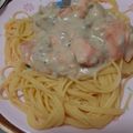 もかもかと's cooksnap of when they made 鮭の豆乳クリームパスタ.