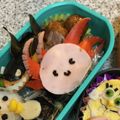 ao745's cooksnap of when they made キャラ弁★ウーパールーパー弁当☆.