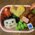 クックK7J5P7☆'s cooksnap of when they made おかっぱちゃんおにぎり＊キャラ弁.