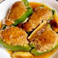 barurin's cooksnap of when they made ピーマンの肉詰めあんかけ✿和風味.