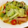 yuka119's cooksnap of when they made ロメインレタスとベーコンのマヨネーズ炒め.