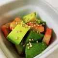 COOKVOC's cooksnap of when they made アボカドとカニカマのめんつゆ和え.